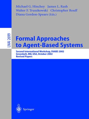 cover image of Formal Approaches to Agent-Based Systems
